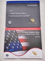 2012P & 2013D UNC Coin Sets