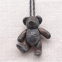 Silver Jointed Teddy on Chain