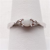 Silver Ring w/ Opal & Spinels