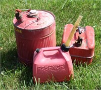 Lot of 3 Gas Cans