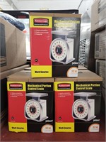 (3) Rubbermaid Mechanical Portion Control Scales