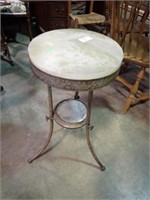 MARBLE-TOP ROUND STAND 12X27T
