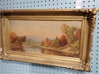 23X13.5 LITHO BY A.T. BRICHER "LATE AUTUMN IN THE