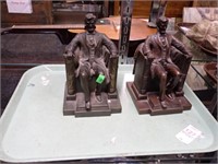 PAIR  OF LINCOLN BOOKENDS  7"
