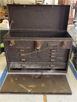 Brown Metal Kennedy Machinist Tool Chest Cabinet