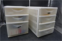 Two Small Plastic Storage Drawers