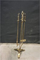 Brass Colored Fireplace Kit