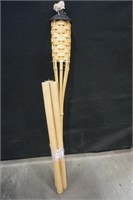 Bamboo Tiki Torch & Wooden Table Legs