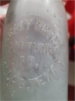 Jersey Creme soda bottle w Embossed Cow Texas