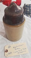 Antique stoneware crock jar Marshalltown