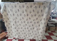 Vintage quilt floral lavender appx 84x78