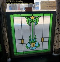 appx 32x32 stained glass window