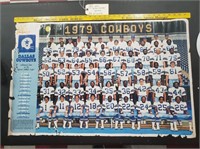 old original 1979 Dallas Cowboys team poster