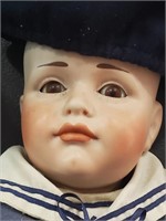 Old toy strung doll porcelain Star of David Marsha