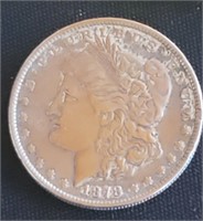 1878 US Morgan silver dollar Philadelphia 1st year