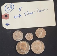 US silver halves quarters mercury dime