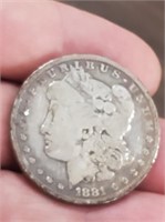 1881 O US Morgan silver dollar New Orleans