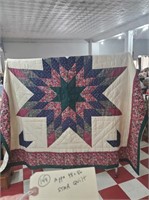 98x86 star pattern vintage quilt
