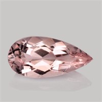 Natural Peach Pink Morganite 10x5 MM [Flawless-VVS