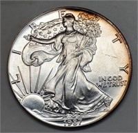 1987 Silver Eagle Some Edge Toning