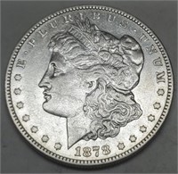 1878 Morgan Silver Dollar 7TF AU