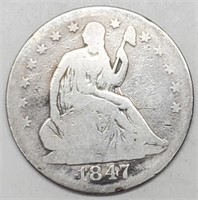 1847-O Liberty Seated Half Dollar
