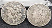 (2) Morgan Silver Dollars: 1884-O, 1891