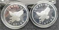 (2) Troy Oz. Silver Rounds By Sunshine Minting