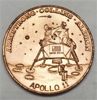 1969 Apollo II Neil Armstrong Copper Token