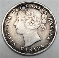 1858 Canada Twenty Cent, 92.5 Silver