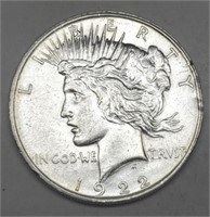 1922-D Peace Silver Dollar BU