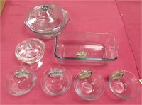 SET OF VINTAGE FIRE-KING OVEN GLASS