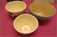 (2) WATTSWARE MIXING BOWLS-CHIPS ON BOTH