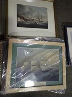 9 PCS. FRAMED NAUTICAL PRINTS