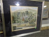 FRAMED "RES. OF P.TOWNSEND, SOUTHFIELD,