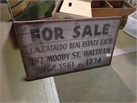 "FOR  SALE" WOODEN SIGN  18X30.5