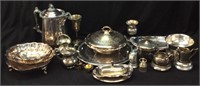 ASSORTED SILVER PLATE DISHES, GORHAM,