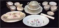 ASSORTED CHINA DISHES, WINTERLING BAVARIA,