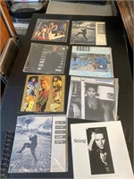 Eight Sting and the police vinyl record albums