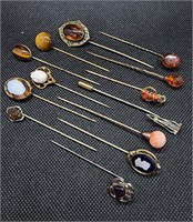 13 Vintage Stick Pins