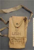 F8) US Navy  Mark V gas mask bag.  (bag only).