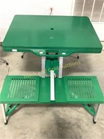 Green Collapsable Folding Picnic Table
