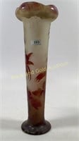 Emile Galle Art Nouveau etched  cameo vase