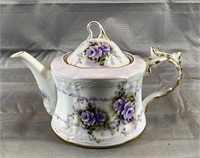 7" Purple Flower Musical Tea Pot