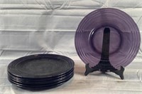 Lot of 7 Glass Purple Plates