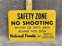 North Carolina National Forest Metal Sign