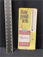 Vintage Winston Cigarettes Advertising Thermometer