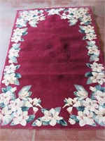 Like New Floral Area Rug 8ftx5ft
