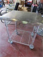 Stainless Steel Rolling Table 24x20x28"