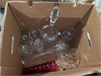 LOT OF VARIOUS GLASSWARE